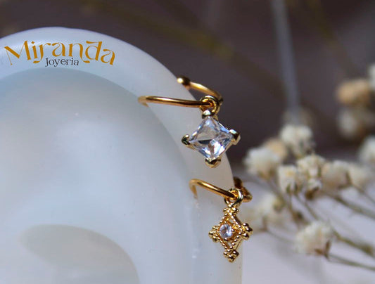 Pieza Piercing Argolla Rombo