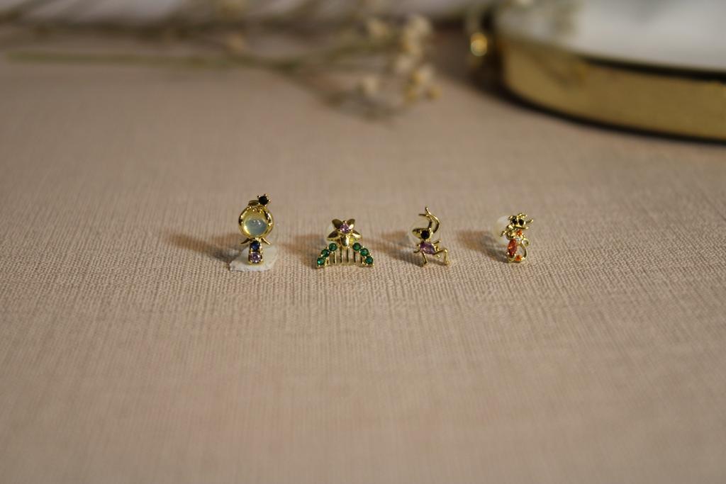 Set de 4 Aretes Disney Mulan